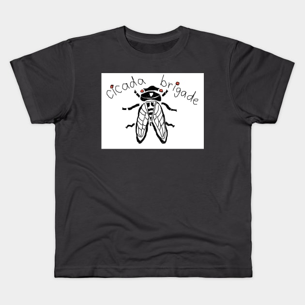 Cicada Brigade Kids T-Shirt by sunshineandrainbows